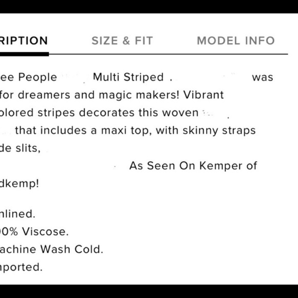 FREE PEOPLE Women's Multi-Striped SPLIT tunic ❤️❤️ - Picture 11 of 11